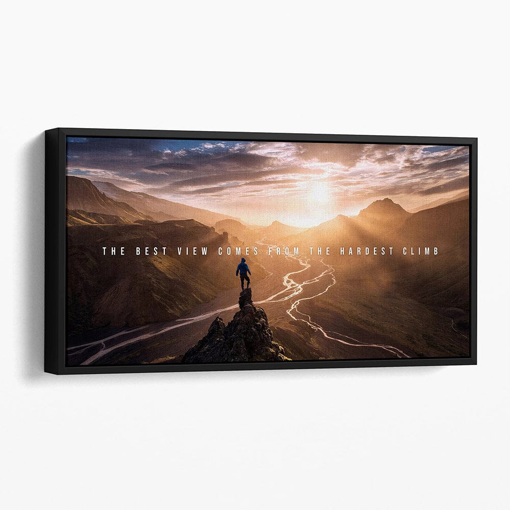 The Toughest Climb Inspirational Poster Canvas Painting